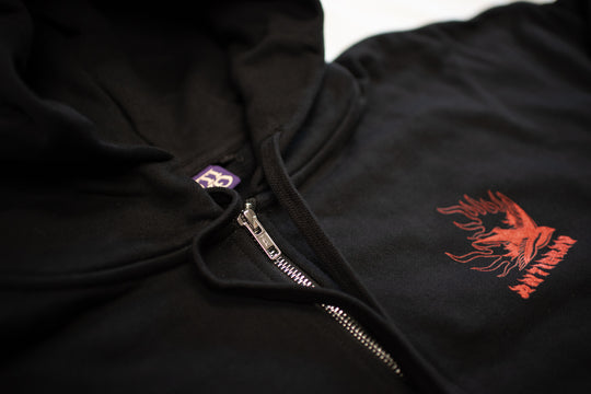 Down in Flames Heavy Zip Hoody