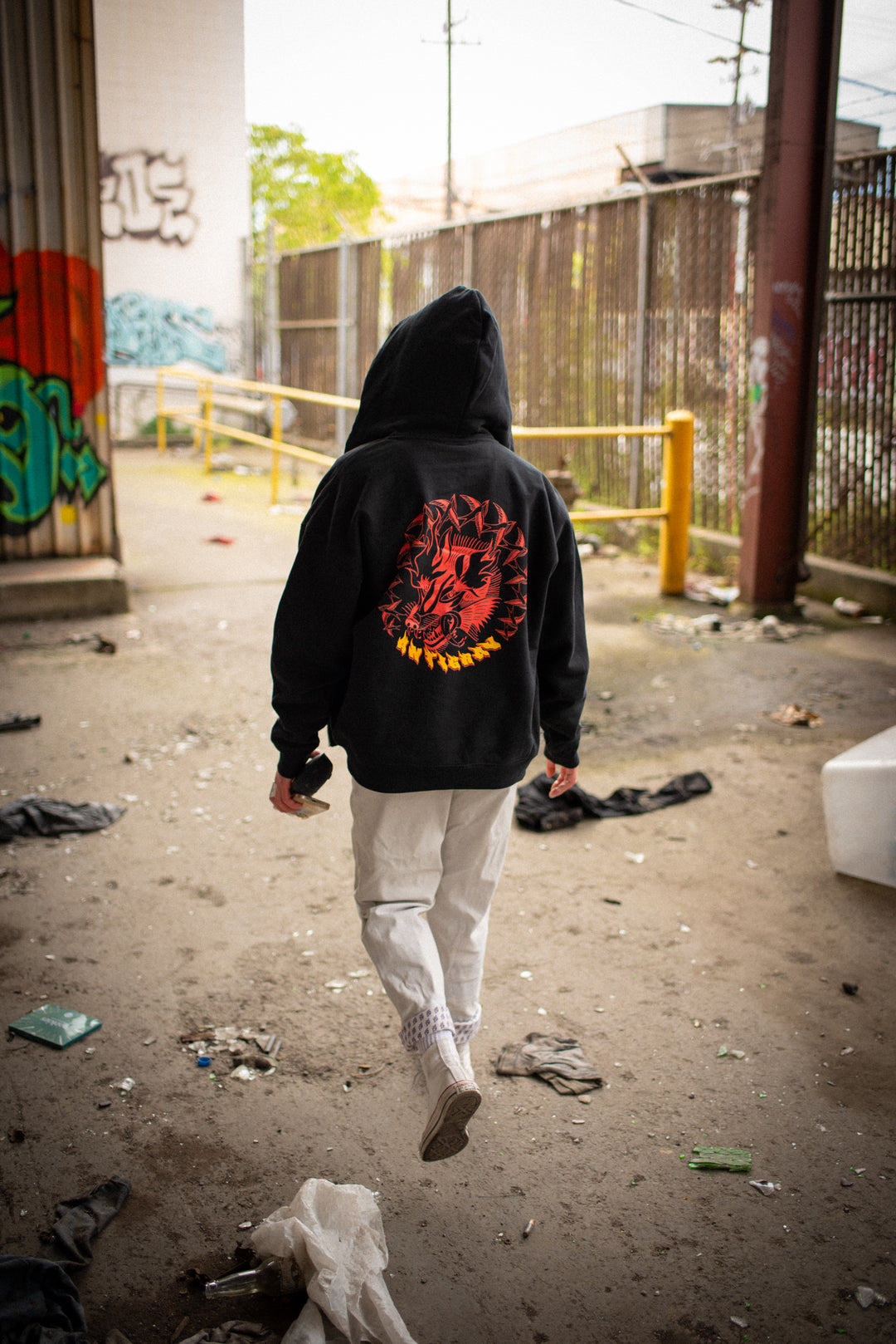 Down in Flames Heavy Zip Hoody