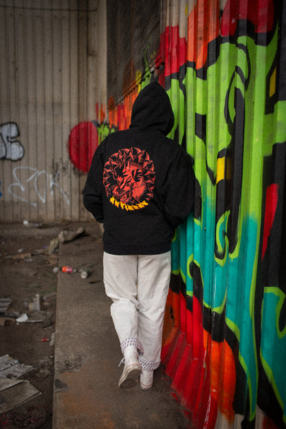 Down in Flames Heavy Zip Hoody