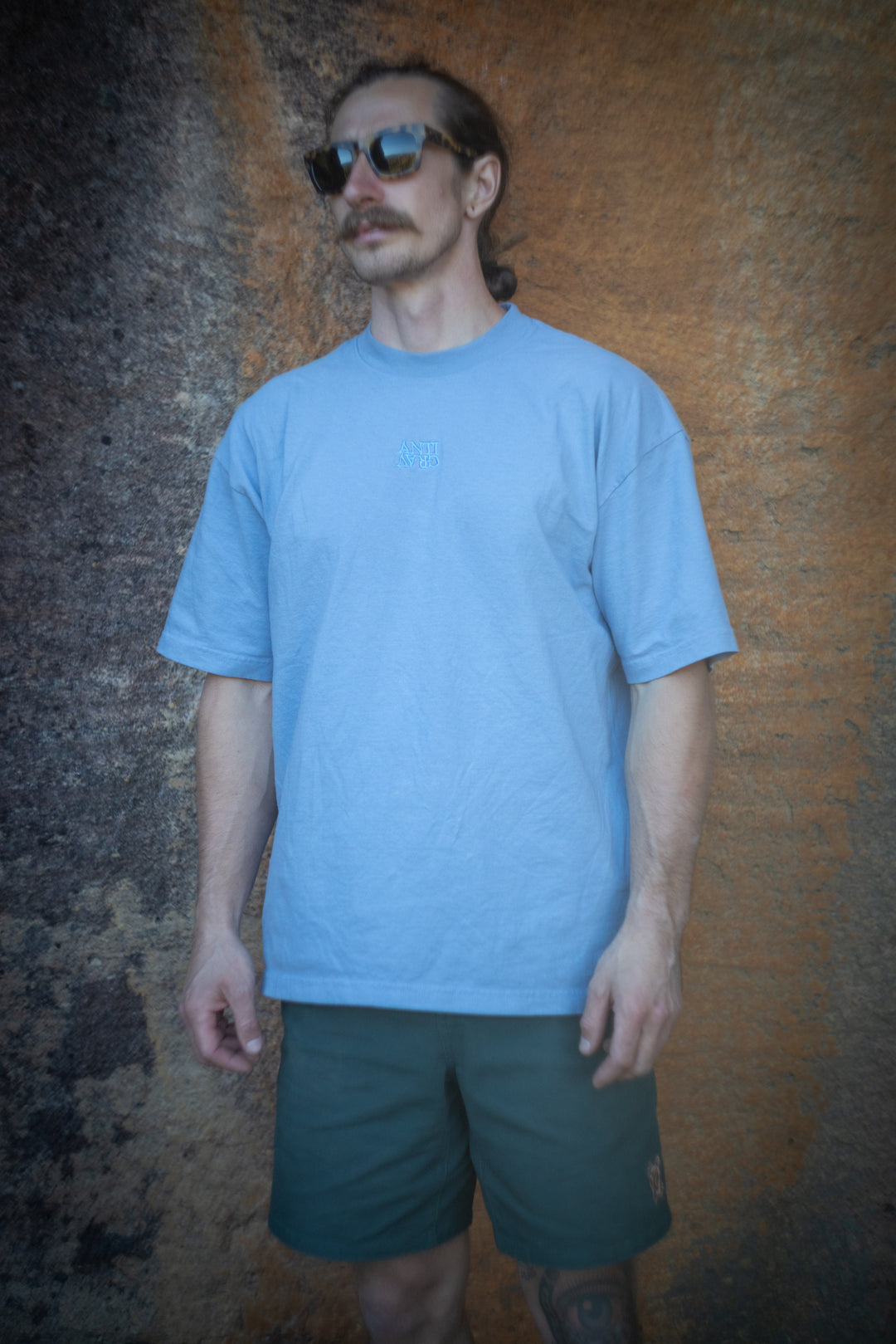 Stacked Embroidered Tee (Summer Haze)