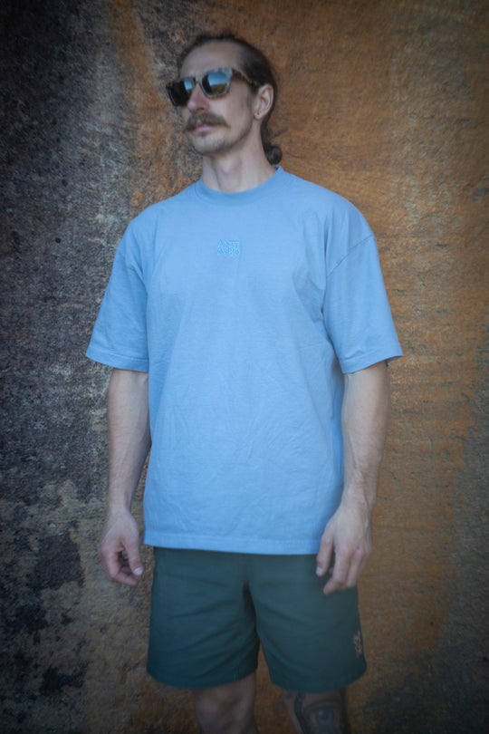 Stacked Embroidered Tee (Summer Haze)