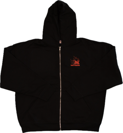 Down in Flames Heavy Zip Hoody