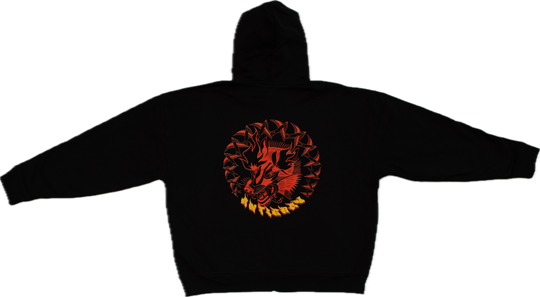 Down in Flames Heavy Zip Hoody